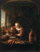 Gerard Dou, Woman Pouring Water into a Jar